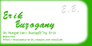 erik buzogany business card